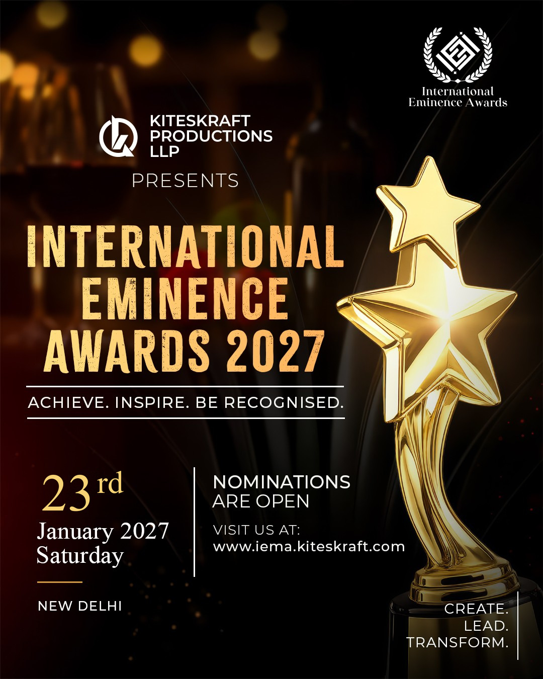 International Eminence Awards 2027 poster